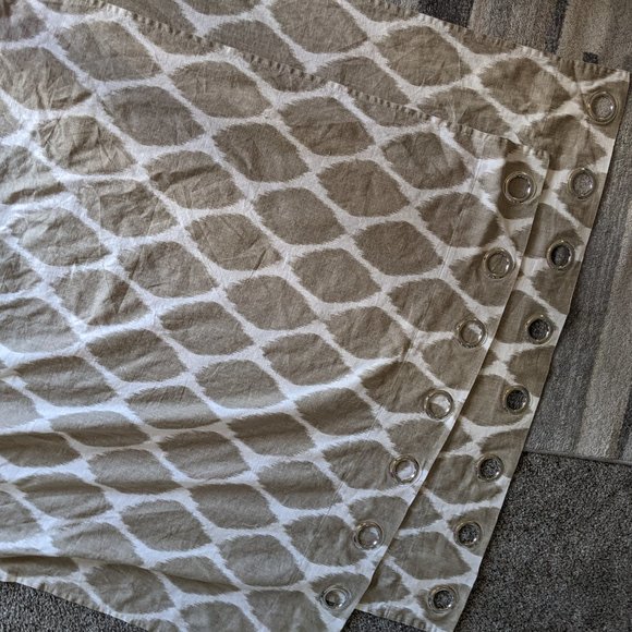 West Elm Neutral Pair of Beige Cream Brown Curtains Set (2) 46x92 - Picture 5 of 15